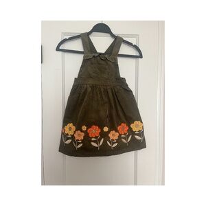 Blueberi Blvd corduroy high quality bib overall jumper Ruffle pockets dress